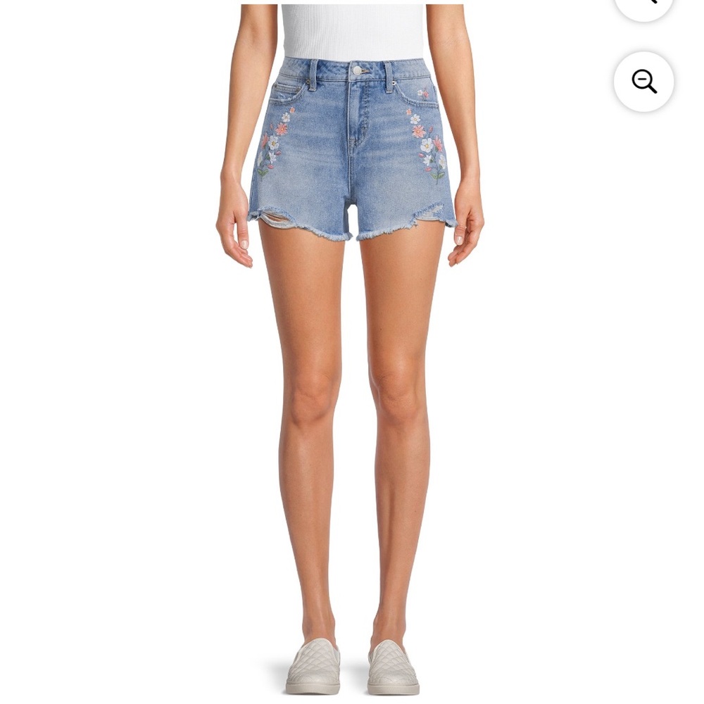 High rise jean shorts